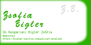 zsofia bigler business card